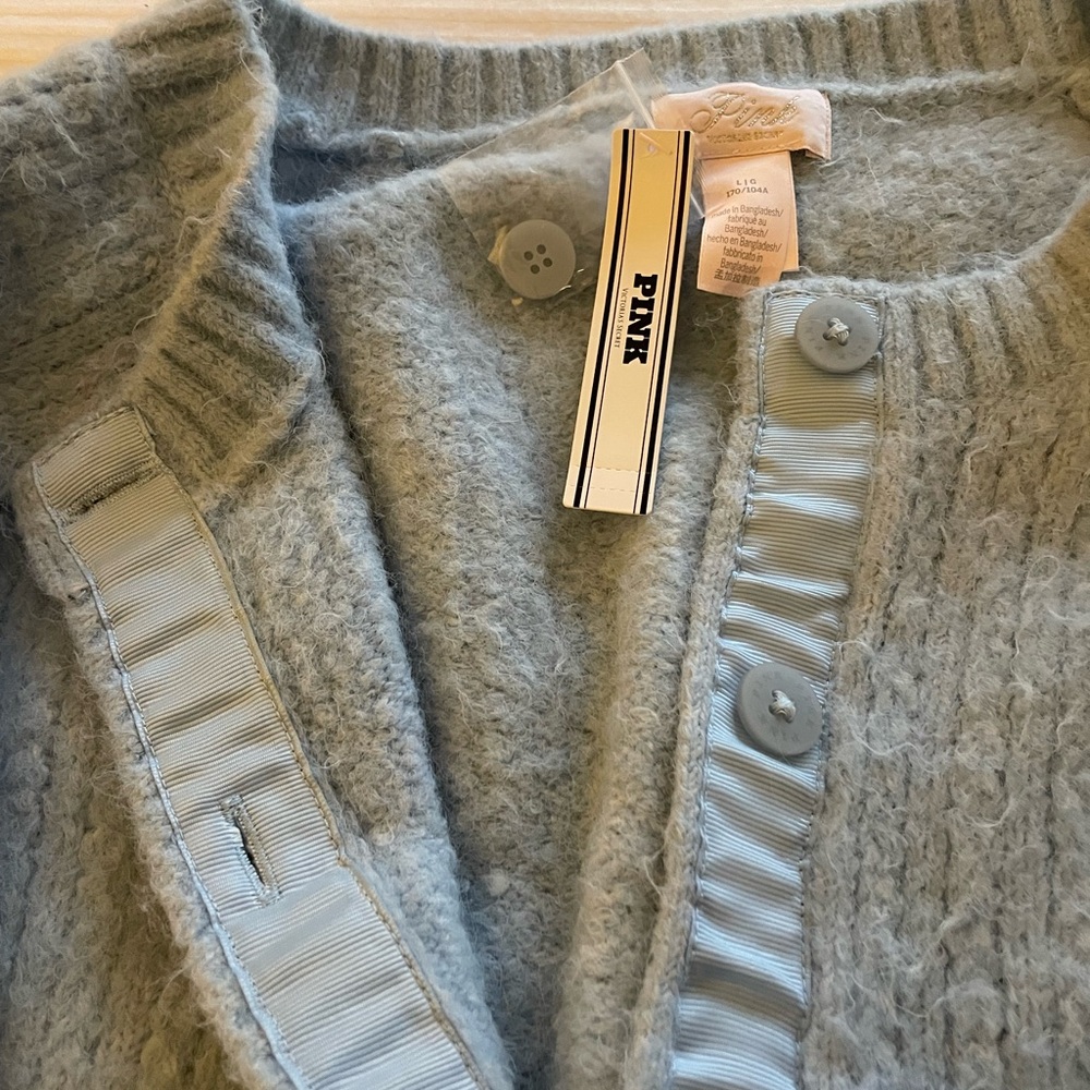 Victoria's Secret PINK Light Blue Cardigan - L